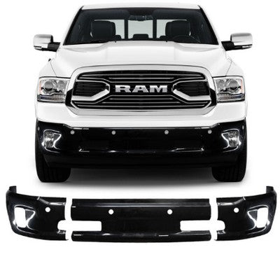 Front Bumpershellz - Gloss Black, (Sensors: Yes) (Fog Cut-outs: Yes) Ram 1500 13-18