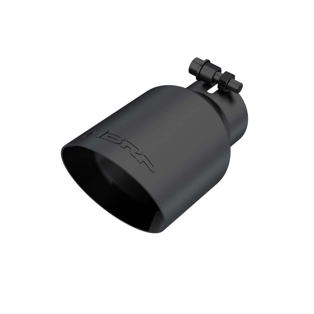 2.5" Inlet / 4" Outlet 8" Length Black Tip