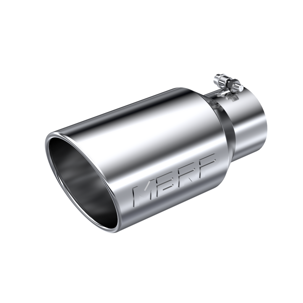 S/s Exh.tip 6"O.d. 4"Inlet Angle Rolled Tip