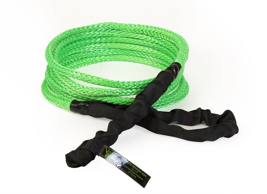 1/2in X 20ft Recovery Rope for Utv, Green, 11 700 Lb Capacity