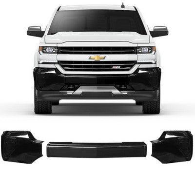 PARE-CHOCS AVANT NOIR BRILLANT 16-18 SILVERADO 1500